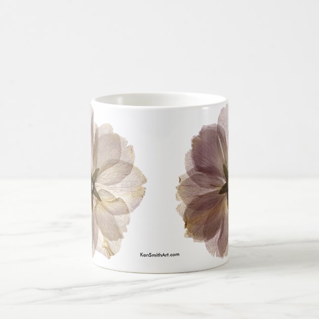 Körsbärsröd blommarmugg kaffemugg (Center)