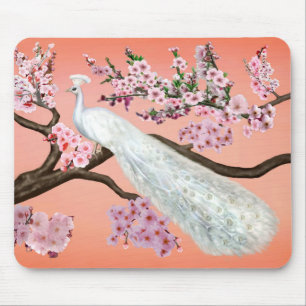 Körsbärsröd blommarpåfågel musmatta