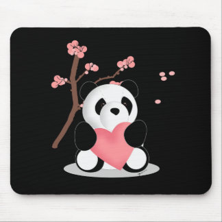 Körsbärsröd blommarPanda Mousepad Musmatta