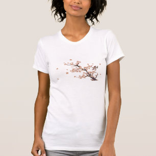 Körsbärsröd blommarskjorta tee