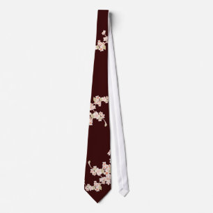 Körsbärsröd blommarTie Slips