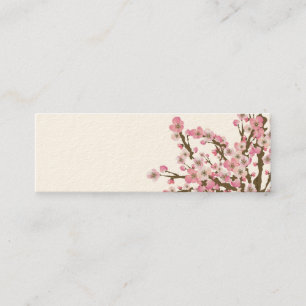 Körsbärsröd blommarträdvisitkort mini visitkort