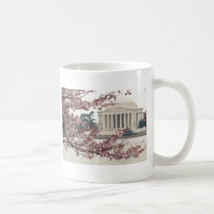 Körsbärsröd blommarWashington DC Kaffemugg