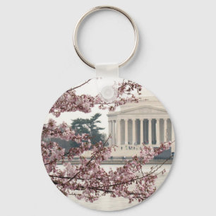 Körsbärsröd blommarWashington DC Nyckelring