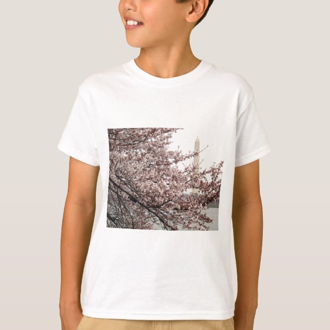 Körsbärsröd blommarWashington DC Tee (Framsida)
