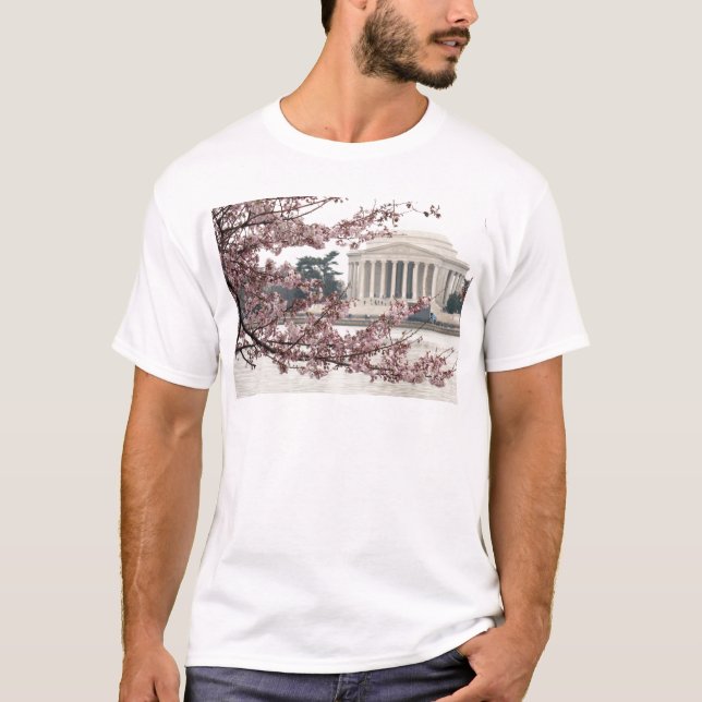 Körsbärsröd blommarWashington DC Tee Shirt (Framsida)