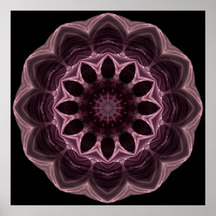 Körsbärsröd chokladMandala Poster