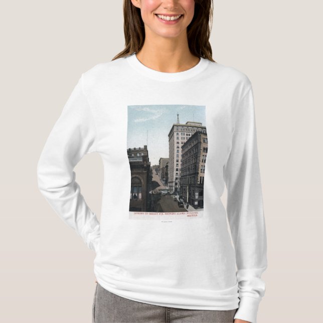 Körsbärsröd gataplats med Alaska Bldg Tee (Framsida)