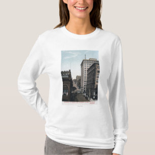 Körsbärsröd gataplats med Alaska Bldg Tee Shirt