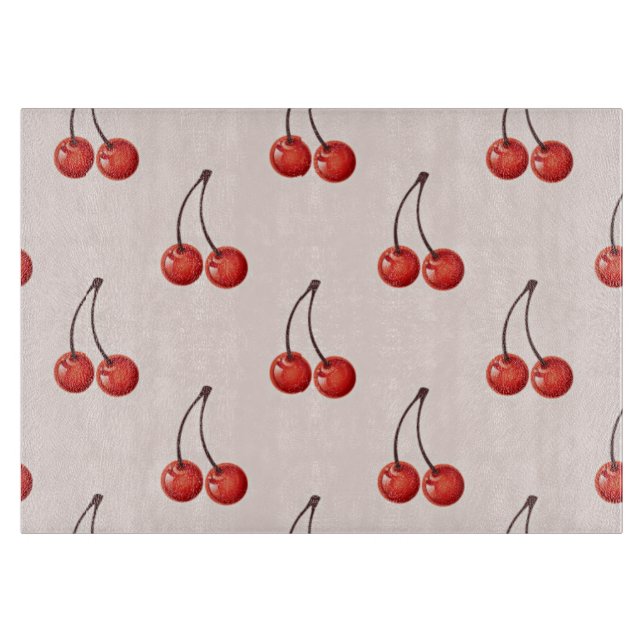Körsbärsröd mönsterskärbräda (Framsidan)