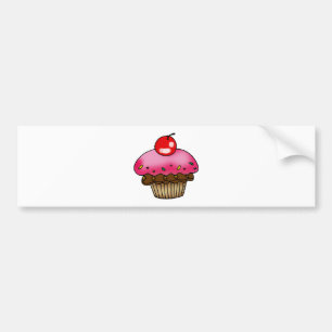 körsbärsröd muffin bildekal