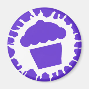 körsbärsröd muffin magnet