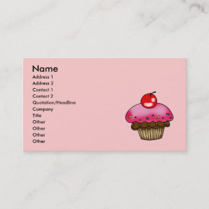 Körsbärsröd muffin visitkort