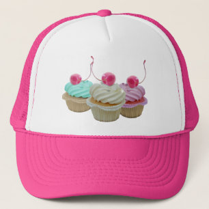 Körsbärsröd muffins truckerkeps