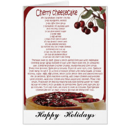 körsbärsröd ostkaka hälsningskort