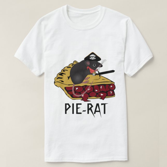 Körsbärsröd Paj-Råtta T Shirt (Design framsida)