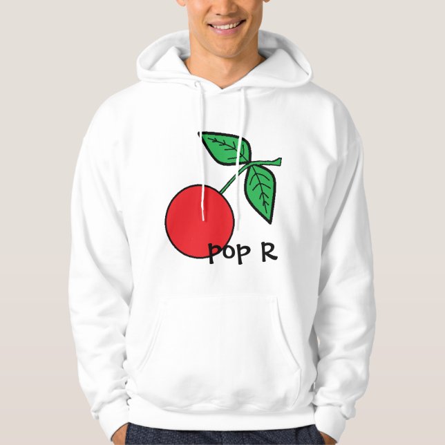 Körsbärsröd pop R Sweatshirt (Framsida)