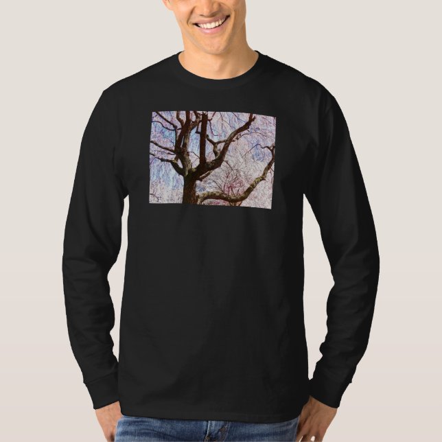 Körsbärsröd trädCloseup Tee (Framsida)