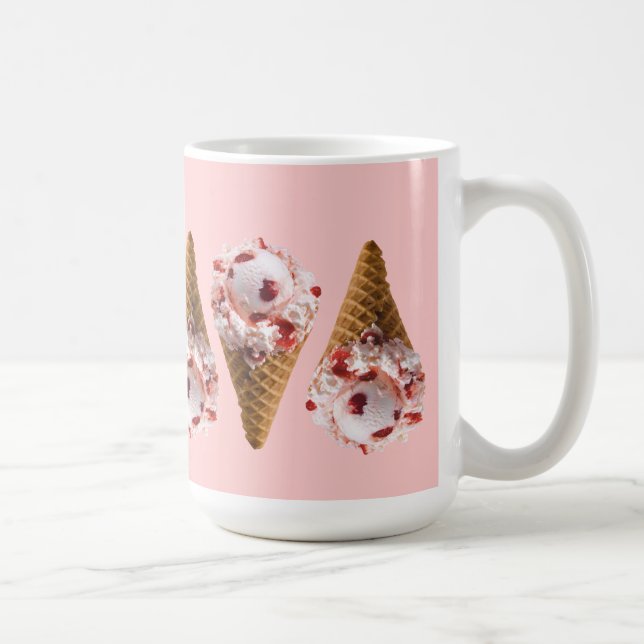 Körsbärsröd vaniljglass kaffemugg (Höger)