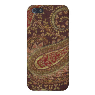 Körsbärsröd vis iPhone 4 för Paisley Speckfodral 5 Skal