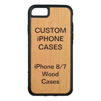 Körsbärsröd Wood iPhone för Carved iPhone 7 Skal
