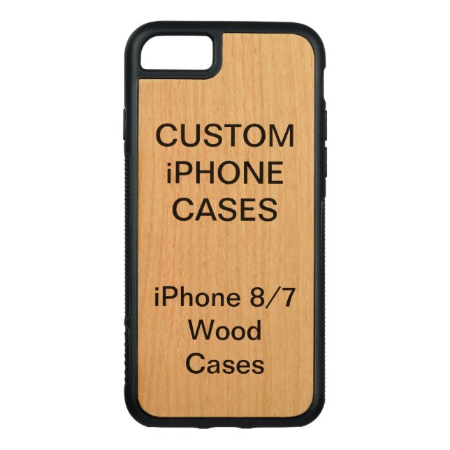 Körsbärsröd Wood iPhone för Carved Wood iPhone Skal (Baksida)