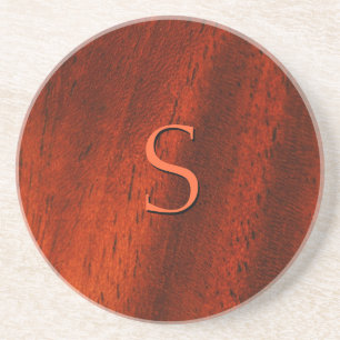Körsbärsröd Wood Monogramkustfartyg för Underlägg