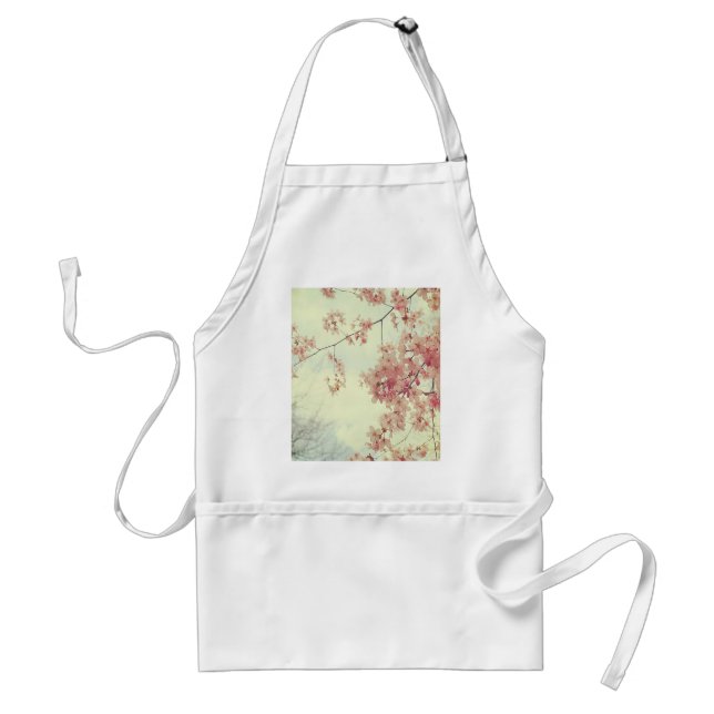 Körsbärsröda blommar förkläde (Framsidan)