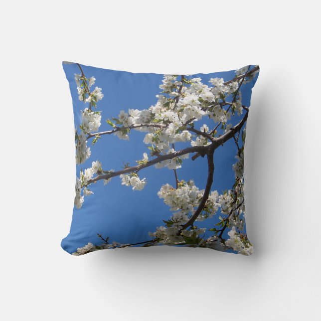 Körsbärsröda blommar kudder kudde (Framsida)
