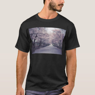 Körsbärsröda blommar t-shirt