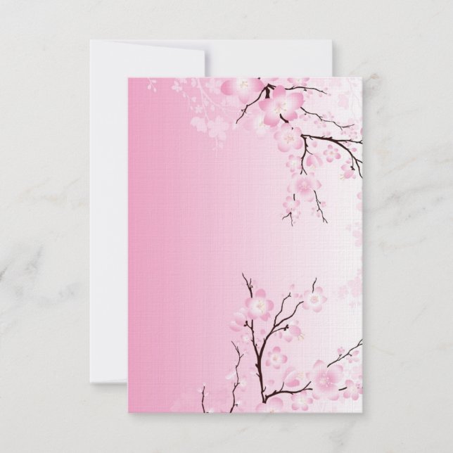 Körsbärsröda blommarbröllopinbjudningar inbjudningar (Framsida)