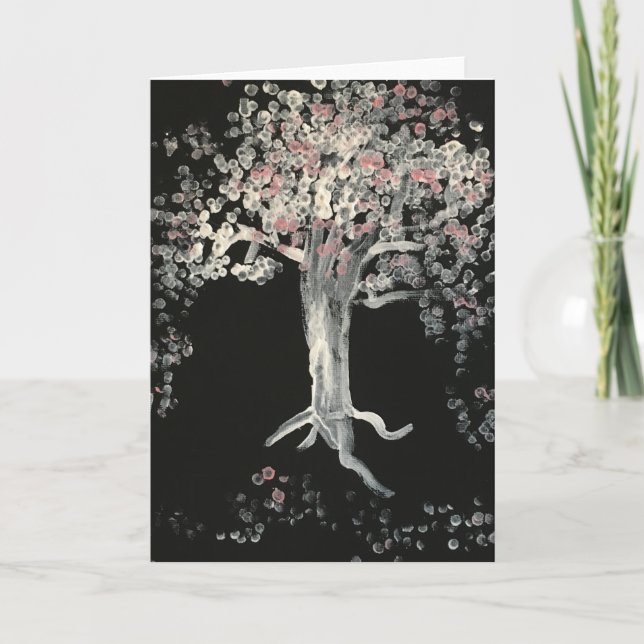 Körsbärsröda blommarträd i Japan Kort (Framsida)