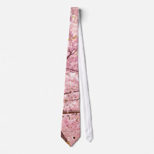 Körsbärsröda blommarträd slips