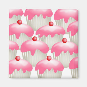 Körsbärsröda bullar magnet