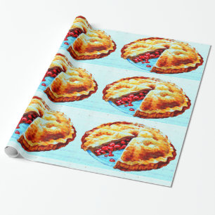 körsbärsröda pajer presentpapper