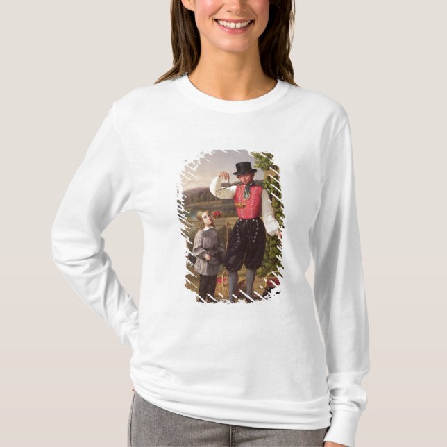 Körsbärsröda Pickers T-shirt (Framsida)