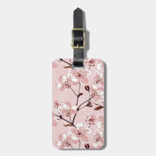 Körsbärsrött blommarblommamönster bagagebricka