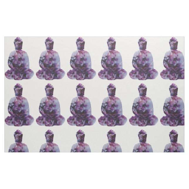 Körsbärsrött blommarBuddha tyg (Fat Quarter)