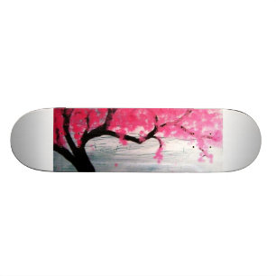 Körsbärsrött blommarträd skateboard bräda 20 cm
