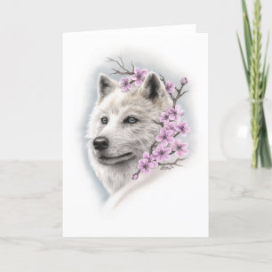 Körsbärsrött kort för blommarvarghälsning