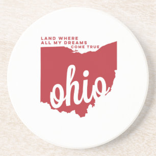 körsbärsrött rött för ohio sånglyrisk dikt underlägg sandsten