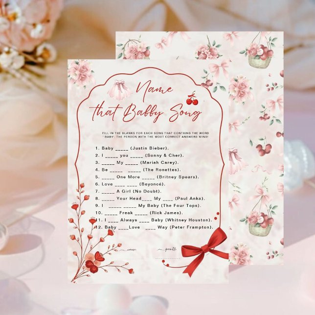 Körsbärsspel på Top Baby Sång | Blommigt Rosa Bow (Skapare uppladdad)