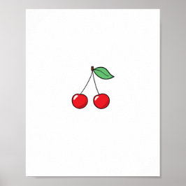 Körsbärstema, körsbärsdesign poster