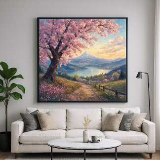 Körsbärsträd - Impressionistisk målning konst Poster