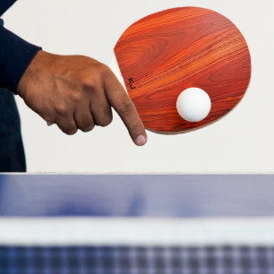 Körsbärsträtextur anpassad monogram. pingisracket