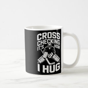 Korscheckning Det är så jag kramar, ishockeytränar Kaffemugg