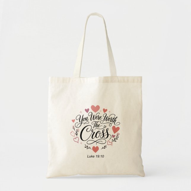 Korset betyder att du betyder något Tote Bag Tygkasse (Framsidan)