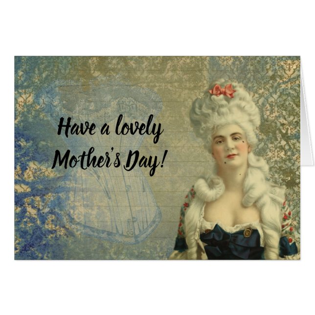 Korset Victorian Dam Formal Evening Bära Hälsningskort (Framsidan Horizontal)