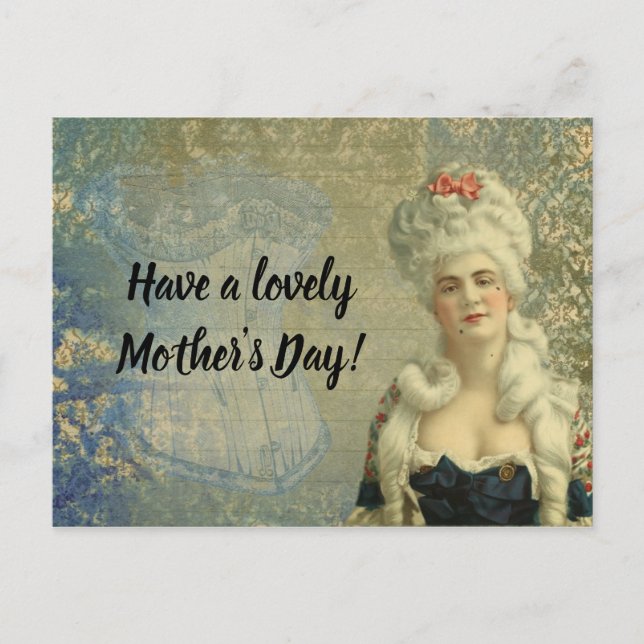 Korset Victorian Dam Formal Evening Bära Vykort (Framsida)