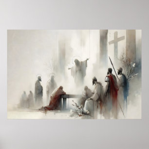 Korsets Stationer Jesus döms till döden Poster